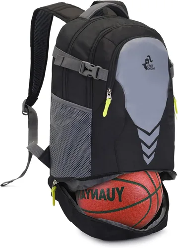 Mochila de baloncesto de 35 litros con compartimento separado para pelotas, para baloncesto, fútbol, voleibol, natación, gimnasio, viajes