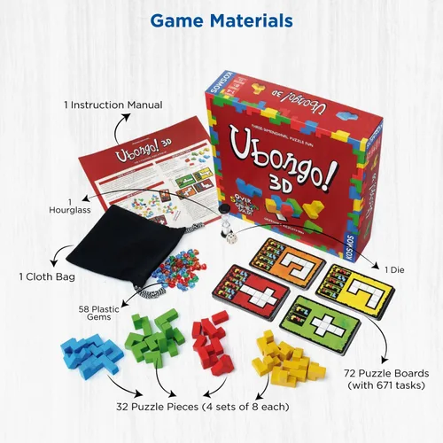 Miniatura 4 de Ubongo 3D Juego de rompecabezas geométrico con bloques tridimensionales Juego divertido para la familia Altamente rejugable Componentes