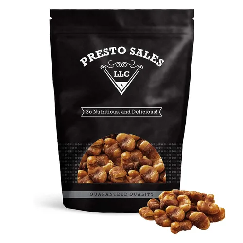 Presto Sales Fava/Broad Beans, listos para comer, picantes tostados salados, 16 onzas, bajo en azúcar, bajo en grasa, imprescindible, súper