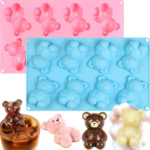Miniatura 15 de Moldes de flores de silicona, 2 piezas de moldes de silicona para chocolate con 36 cavidades para chocolate, gomitas, cubitos de hielo, decoraciones