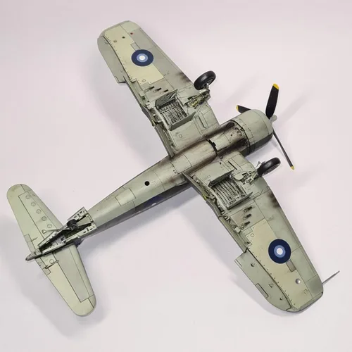Miniatura 4 de Fighter 3D Puzzles - Kits de modelos de plástico, escala 1/48 modelo de combate Corsair MK 2, juguetes para adultos y regalo, 8.5 x 10.2 pulgadas