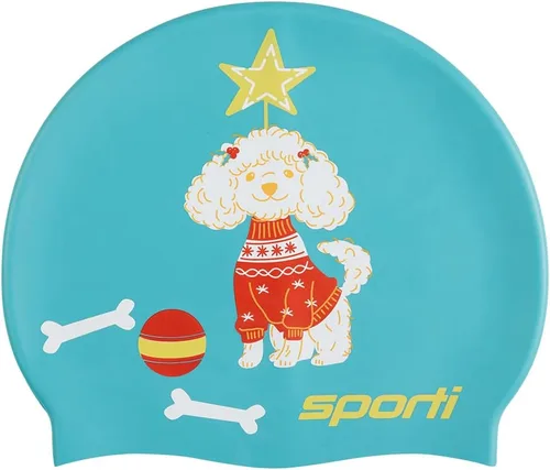 Miniatura 36 de Sporti Gorro de natación de silicona para niños, gorro de natación unisex para jóvenes, gorras de baño de protección para tus hijos, de 2 a 10 años