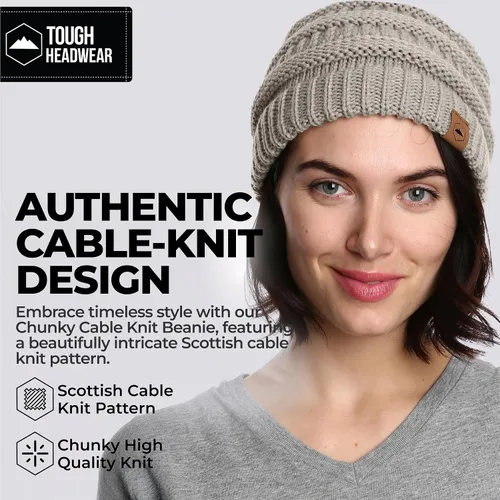 Miniatura 32 de Gorro de punto para mujer, cálido y suave, elástico, para clima frío de Tough Headwear