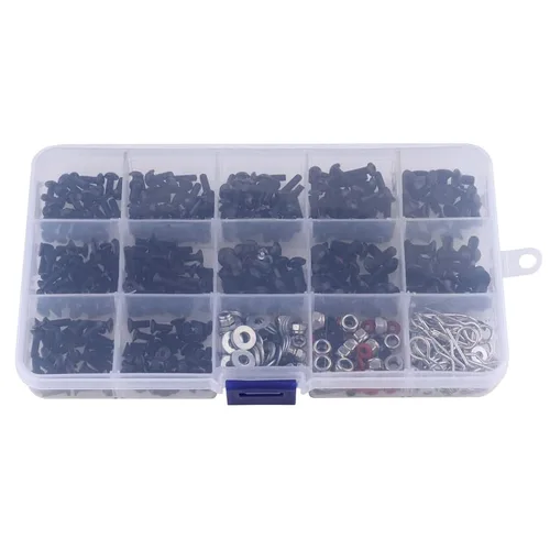 Miniatura 5 de HobbyPark Juego de 500 tornillos universales RC Tornillos Surtido, sujetadores de hardware para Traxxas Axial Redcat HPI Arrma Losi 1/8 1/10 1/12