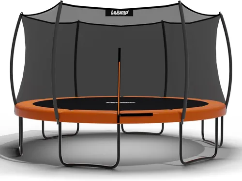 Miniatura 11 de LeJump Trampolín para exteriores sin resorte de 14 pies, 12 pies, 10 pies, con red, trampolines grandes aprobados por ASTM para niños y adultos