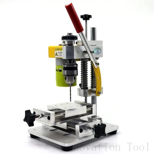 Miniatura 2 de Mini prensa de taladro de precisión CNC máquina de fresado de mesa portátil de sobremesa 795 motor B10 Chuck Metal madera bricolaje herramienta