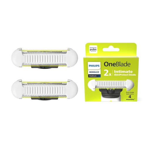 Cuchilla de repuesto Philips Norelco OneBlade Skin Protect, para afeitadora y recortadora eléctrica OneBlade, acero inoxidable duradero, recorte y