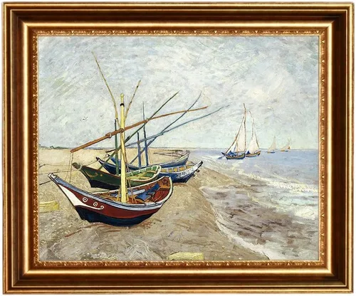 Miniatura 27 de ELITEART -Noche estrellada sobre el ródano por Vincent Van Gogh Giclée Art Canvas Prints- Tamaño del marco: 28 x 35 pulgadas