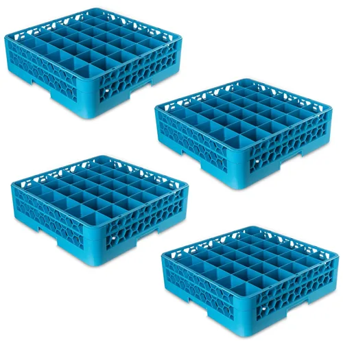 Miniatura 4 de Carlisle FoodService Products RG36-114 OptiClean - Estante de vidrio con 36 compartimentos con 1 extensor, compartimentos de 2-15/16 pulgadas, azul