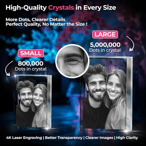 Miniatura 2 de 3D innovation Foto de cristal 3D, regalos conmemorativos personalizados para mamá, papá, esposa, hombres, mascotas, imagen de vidrio personalizada