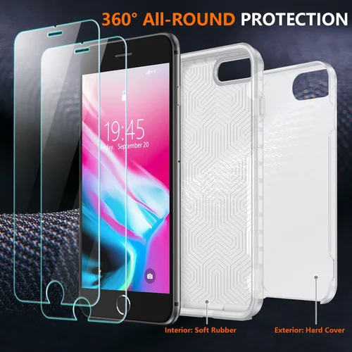 Miniatura 6 de SPIDERCASE para iPhone 7/8 Plus, [protección contra caídas de 10 pies de grado militar] [antideslizante]