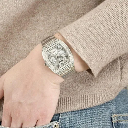 Miniatura 4 de GUESS - Reloj de cuarzo para mujer con correa de acero inoxidable color plateado 20 modelo GW0104L1