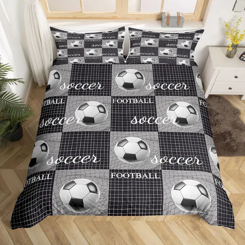 Miniatura 23 de Juego de ropa de cama con estampado de lobos en 3D, funda de edredón de lobo ártico para niños, adolescentes, niños y niñas, funda de edredón