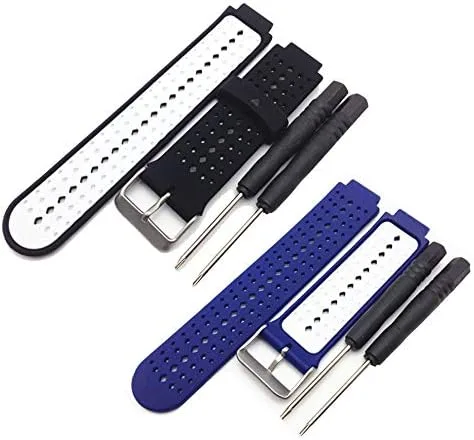 Bandas compatibles con Garmin Forerunner 220 230 235 630 620 735 Approach S20 S6 S5 Bandas de silicona transpirable Correa de reloj para Forerunner