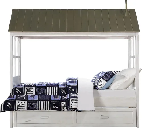 Miniatura 2 de ACME Tree House II - Cama nido en blanco desgastado y gris lavado