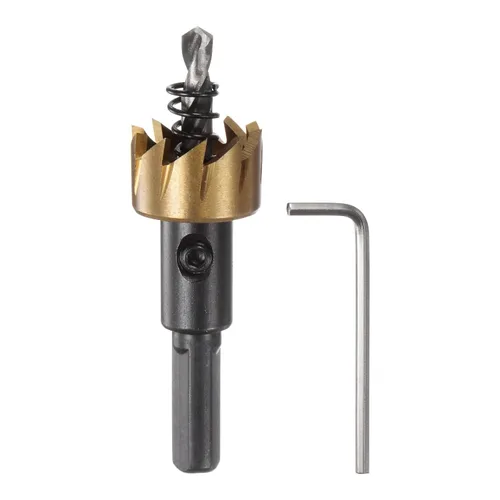 Miniatura 9 de HARFINGTON Sierra de agujero 0.472 in (1/2") M35 HSS (acero de alta velocidad) recubierto de titanio cortador de broca abridor para acero inoxidable