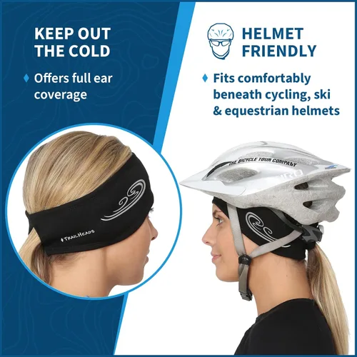 Miniatura 37 de TrailHeads - Diadema para mujer, diseño de cola de caballo, con banda para la oreja que absorbe la humedad, ideal para correr