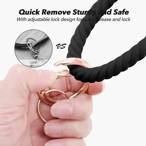 Miniatura 5 de Idakekiy Llavero de silicona para pulsera y llavero para mujer y niña