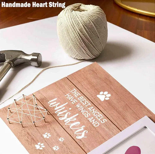 Miniatura 3 de NZY Regalo conmemorativo para gatos, marco de fotos de madera que se ajusta a fotos de 6" x 4", regalo de condolencias para dueño de gatos, regalo
