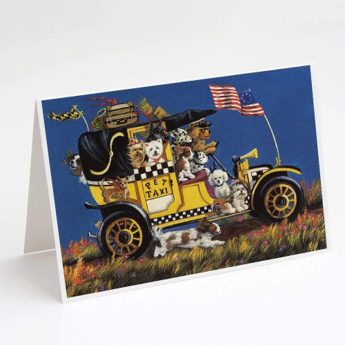 Miniatura 41 de Caroline's Treasures PPP3013GCA7P - Tarjetas de felicitación y sobres para mascotas de Basset Hound Teacher, paquete de 8 tarjetas en blanco
