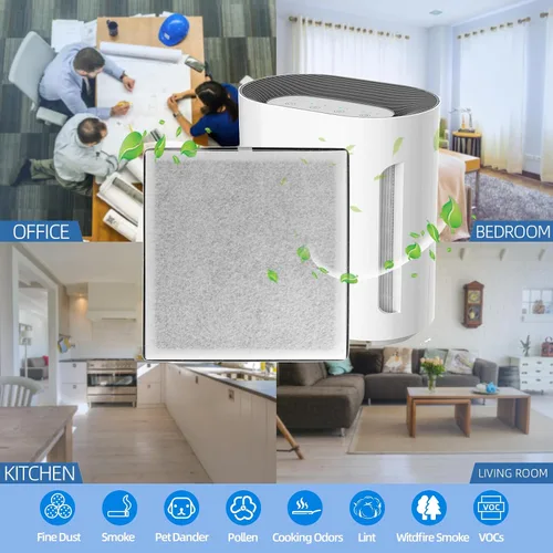 Miniatura 7 de Filtro de aire de repuesto PureZone 3 en 1: compatible con purificador de aire PureZone Pure Enrichment - Parte # PEAIRFIL - Filtro eficiente de 3