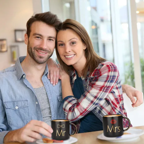 Miniatura 7 de Mr Mrs - Juego de tazas de café, compromiso, despedida de soltera, boda, recién casados, matrimonios, anniver-sary-regalos para parejas, novios