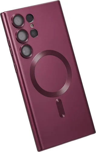 Miniatura 64 de Funda magnética para Samsung Galaxy S22 Ultra, silicona suave, delgada, antiarañazos, con protección de cámara, compatible con MagSafe, color negro