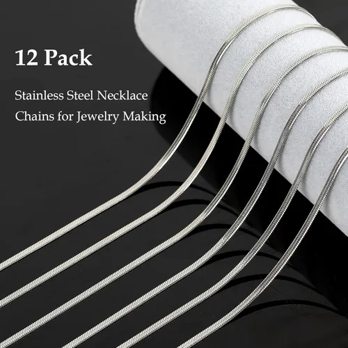 Miniatura 3 de UMAOKANG Cadena de joyería para hacer joyas, cadenas de acero inoxidable chapadas en oro, suministros para hacer joyas a granel, Acero inoxidable