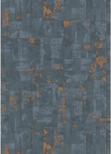CONCORD WALLCOVERINGS ™ Papel pintado texturizado pintura geométrica, azul bronce, 21 pulgadas x 33 pies (56 pies cuadrados), 10179-08