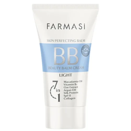 FARMASi BB Cream Beauty Balm, hidratante tintado con SPF 15, acabado mate ligero, maquillaje facial de cobertura construible, 1.7 onzas líquidas, 01