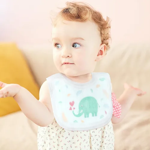 Miniatura 5 de Skicuff 100 baberos desechables a granel para bebés, niños y niñas, empaquetados individualmente, higiénicos para niños pequeños que viajan y uso al