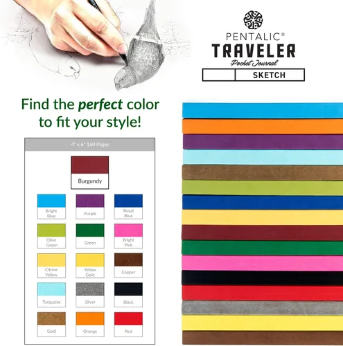 Miniatura 7 de Cuaderno de bocetos Travelers Dot Grid Pentalic Art, libre de ácidos