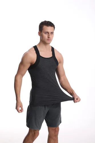 Miniatura 7 de Different Touch Paquete de 3 camisetas sin mangas de corte cuadrado de ajuste seco para hombre
