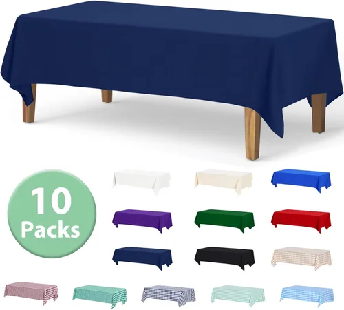 Miniatura 16 de ABCCANOPY Paquete de 3 manteles rectangulares de poliéster de 60 x 84 pulgadas, para interiores y exteriores, resistentes a las manchas, lavable