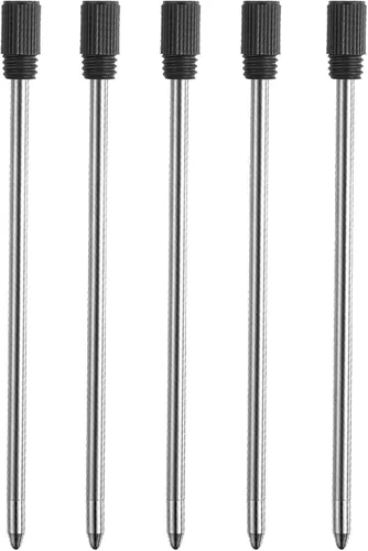 DUNBONG Bolígrafo Metal D1 Recambio para Bolígrafo Multifunción, Paquete Negro de 5 Piezas (Negro)