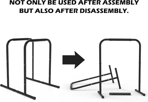 Miniatura 6 de leikefitness Estación de Dominadas y Dips Estación de Entrenamiento de Fuerza para Dips de Tríceps y Flexiones para Gimnasio en Casa
