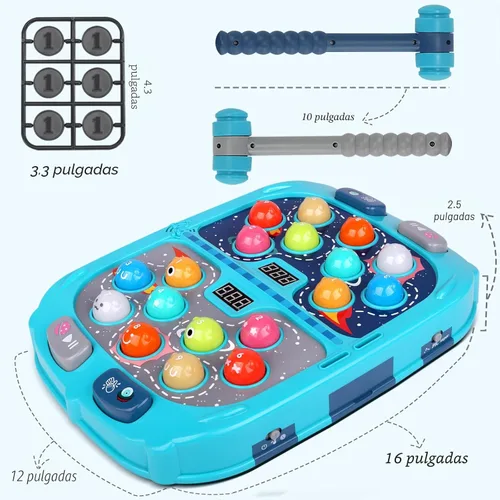 Miniatura 7 de Whack Game Mole para niños pequeños, juguetes para niños de 3 a 12 años, juguetes para niños de 3 a 8 años, regalos de cumpleaños para niños de 3