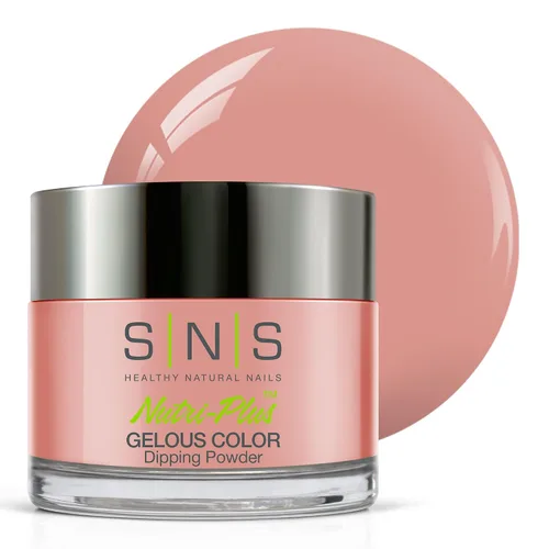 Miniatura 36 de SNS Polvo de inmersión de uñas, polvo de inmersión de color geloso, rosa brillante (rojo/magenta, brillante), color de uñas acrílico de larga