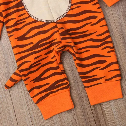 Miniatura 6 de LXXIASHI Mono unisex de manga larga con capucha para bebés y niñas con diseño de tigre 3D