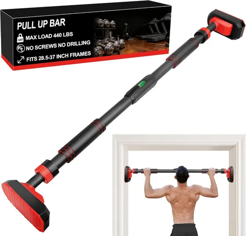 TOPOKO Pull Up Bar for Doorway, Heavy Duty Chin Up Station for Home Gym, Multi-Grip or Adjustable Door Frame Exercise Equipment for Upper Body