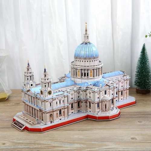 Miniatura 9 de CubicFun Rompecabezas 3D grande de la catedral de San Pablo para adultos, arquitectura de media apertura, disfruta de vistas interiores