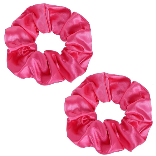 Miniatura 8 de Coleteros de seda de color verde oscuro para dormir, para mujeres y niñas, bandas elásticas de satén sedoso de morera grande, sin daños, accesorios