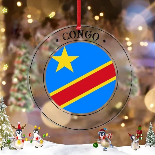 Miniatura 14 de Adornos para árbol de Navidad con bandera de Brasil, recuerdo de la ciudad del país, adornos de Navidad personalizados 2022, adornos colgantes