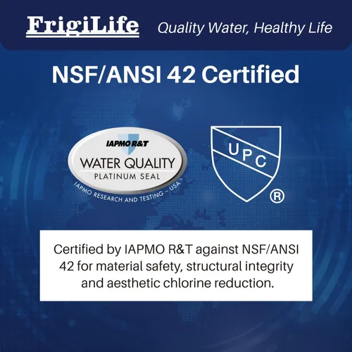 Miniatura 2 de Filtro de agua en línea RV con protector de manguera antitorceduras, certificado NSF/ANSI 42, filtración GAC y KDF, reduce el cloro y los olores