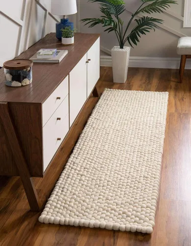 Miniatura 11 de Unique Loom Colección de Bolas de Felpa - Alfombra de área en forma de nube (2' redonda, color marfil)
