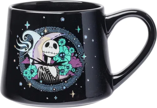 Silver Buffalo Disney Tim Burton's Nightmare Before Christmas Jack and Zero - Taza de cerámica cónica, 14 onzas Jack and Zero (14 onzas)