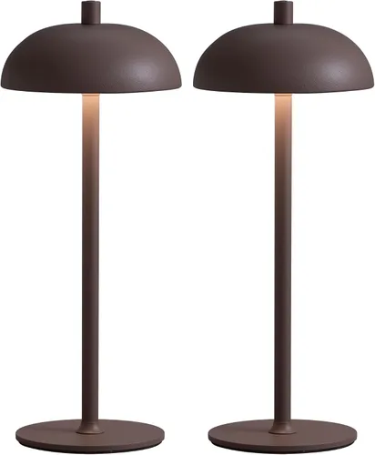 Miniatura 14 de Juego de 2 lámparas de mesa LED inalámbricas pequeñas de 12 pulgadas, lámpara de escritorio portátil impermeable, luces de batería recargable