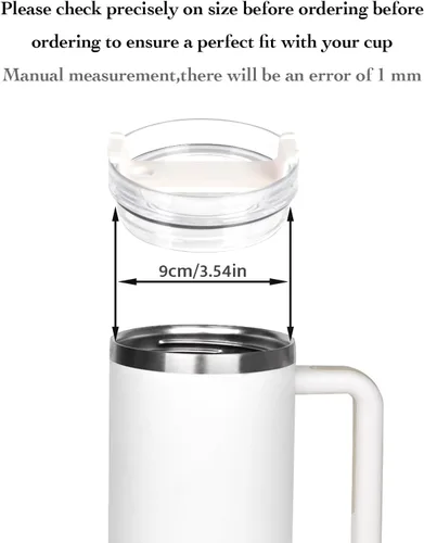 Miniatura 3 de Tapa de vaso de 40 onzas compatible con Stanley, a prueba de derrames, resistente a salpicaduras, apta para Stanley y más tazas de café, paquete