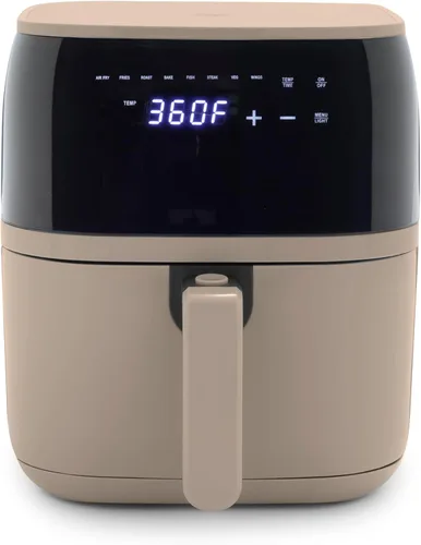 Miniatura 9 de GreenLife Horno freidora de aire eléctrico compacto, 5.3 cuartos, cajón antiadherente de cerámica sin PFAS, 8 funciones de pantalla digital de un