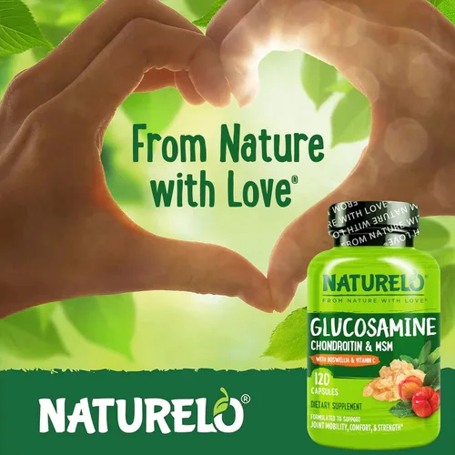 Miniatura 5 de NATURELO Glucosamina condroitina MSM con boswellia y vitamina C - Suplemento para comodidad, movilidad y fuerza de las articulaciones, 120 cápsulas